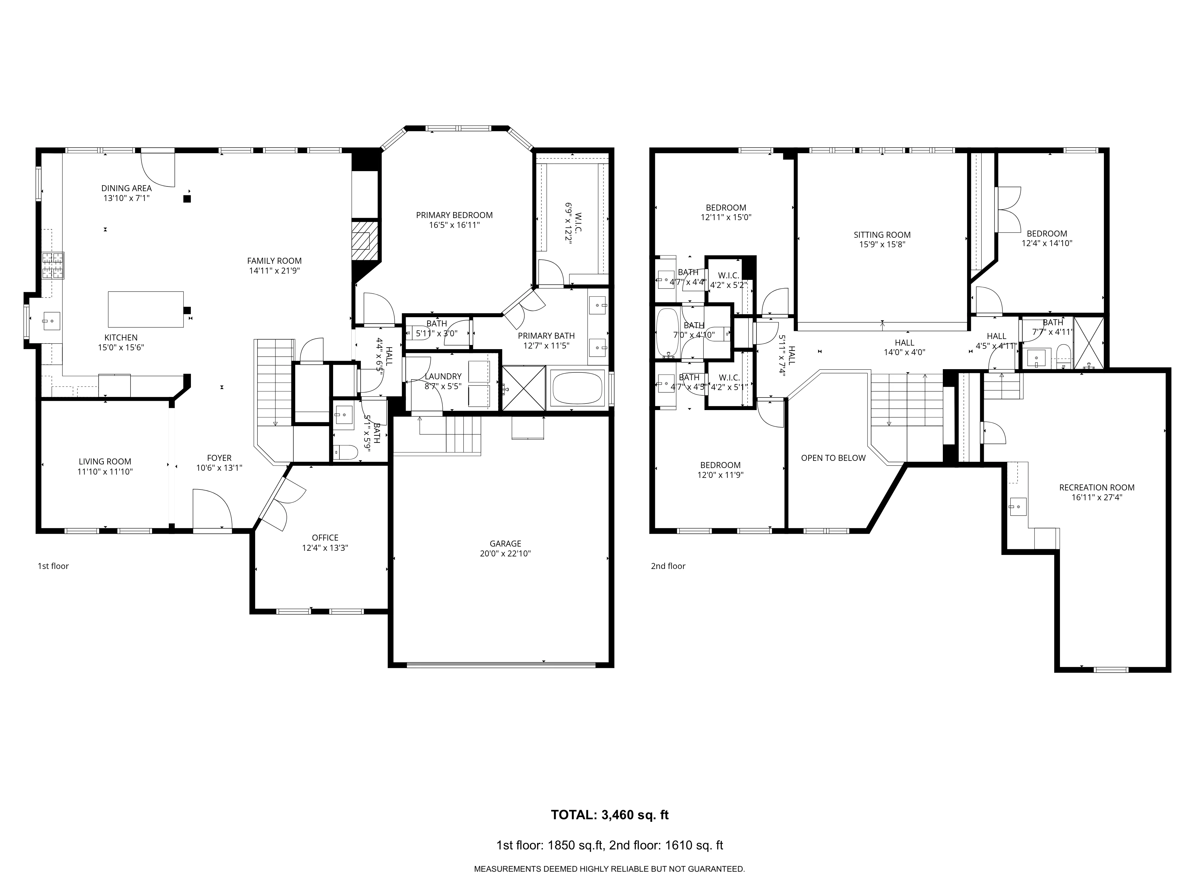 Floor plan - 3,460 sq ft