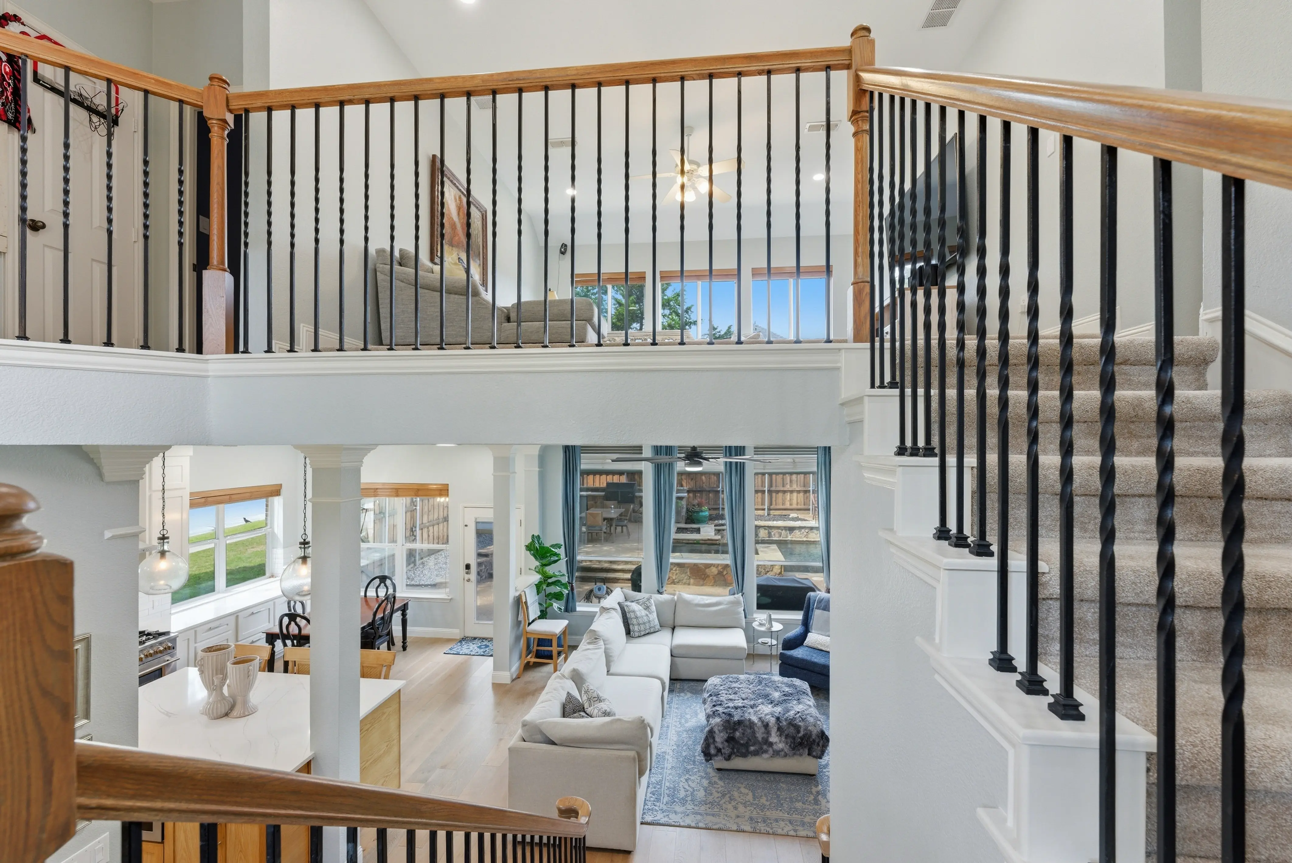 Upstairs and downstairs view