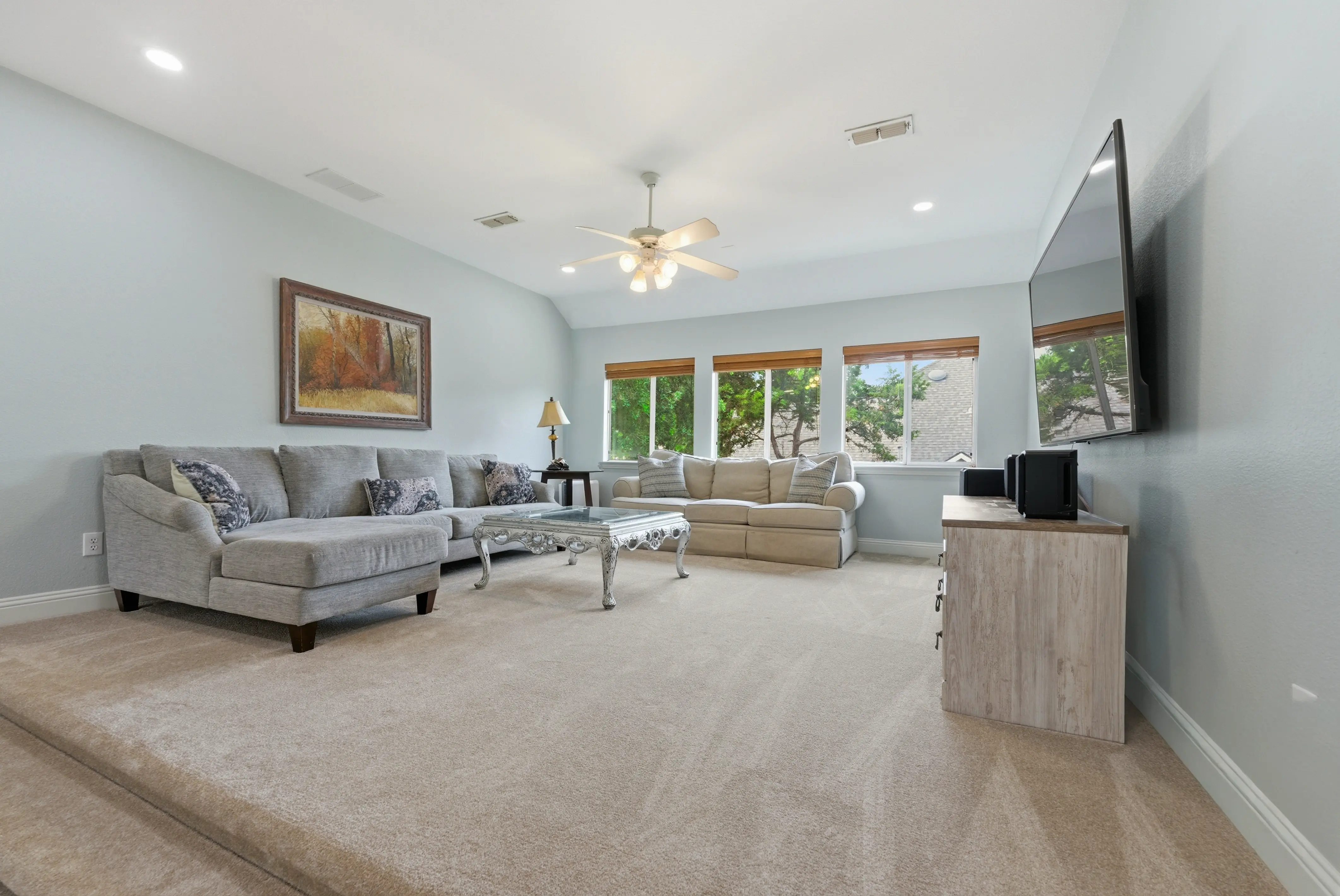 Upstairs living area